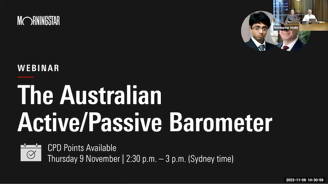 ARC Webinar: The Australian Active/Passive Barometer